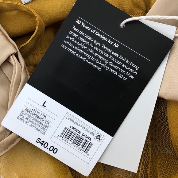 Rodarte For Target Mustard Yellow Tulle Slip Dress - Picture 7 of 9